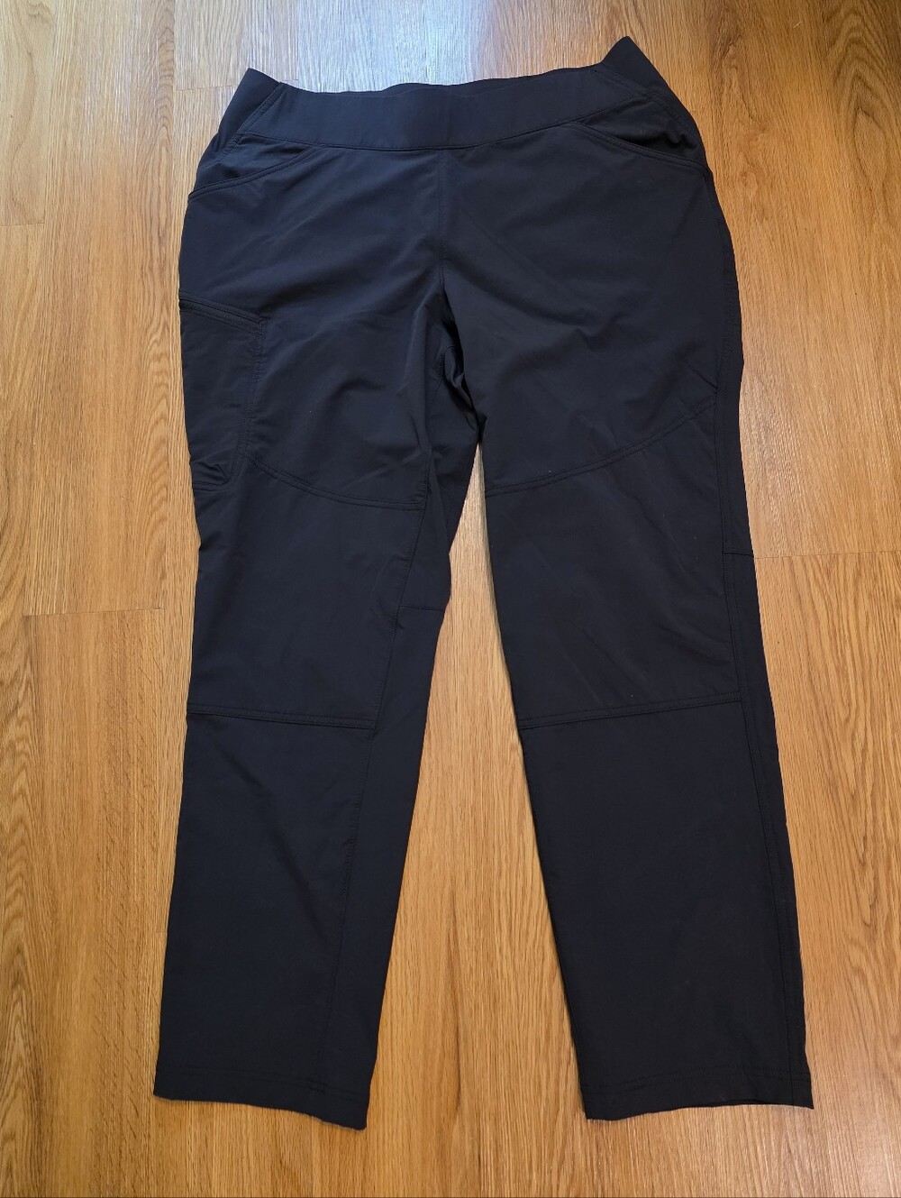 Duluth Trading Co Black Flexpedition Pull-On Slim Leg Cargo Trail Pants Sz 16W